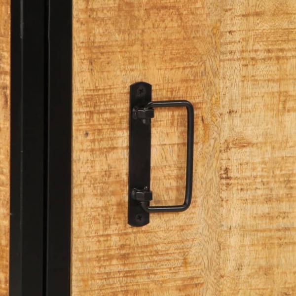 Nachttisch 40x30x52,5 cm Raues Massivholz Mango