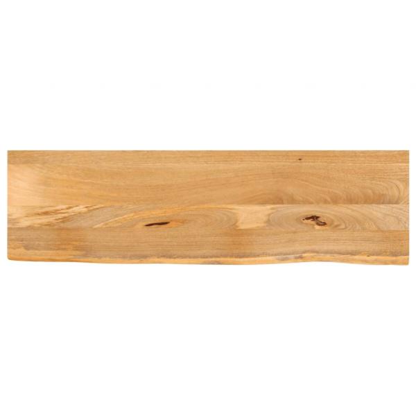 ARDEBO.de - Tischplatte mit Baumkante 100x20x2,5 cm Massivholz Mango