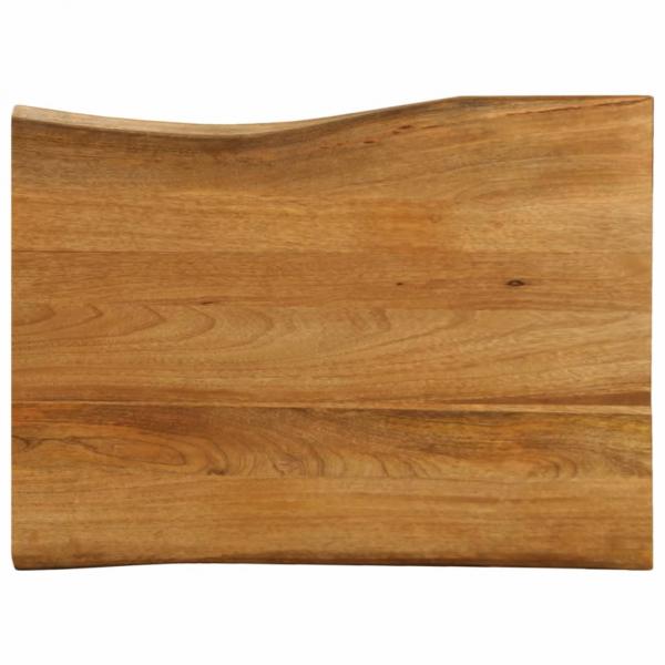 ARDEBO.de - Tischplatte mit Baumkante 80x60x2,5 cm Massivholz Mango