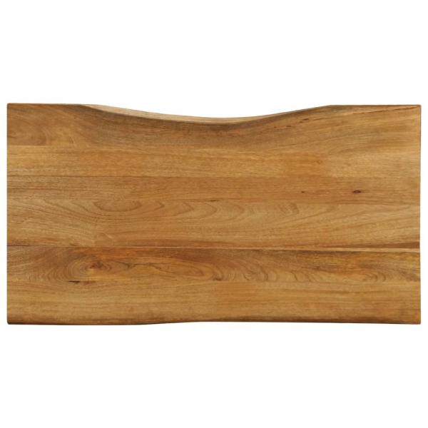 ARDEBO.de - Tischplatte mit Baumkante 100x60x2,5 cm Massivholz Mango