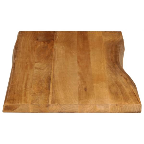 Tischplatte mit Baumkante 100x60x2,5 cm Massivholz Mango
