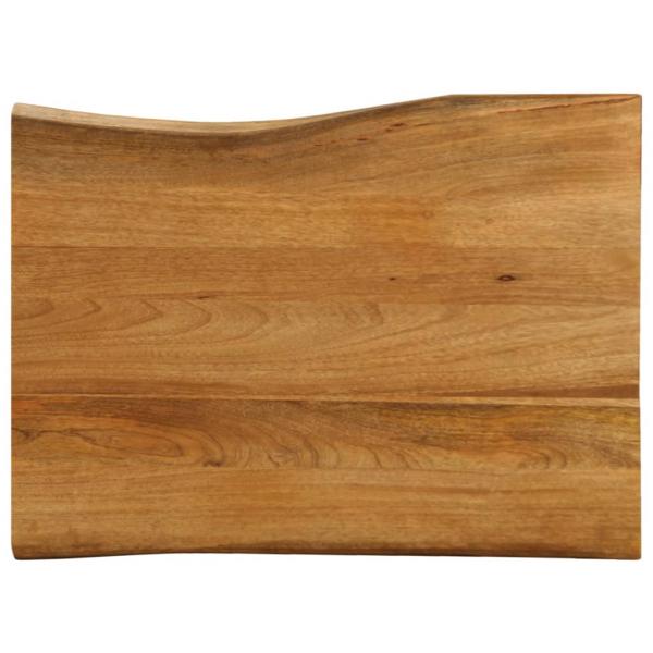 ARDEBO.de - Tischplatte mit Baumkante 70x60x3,8 cm Massivholz Mango