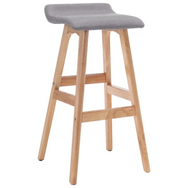 ARDEBO.de - Barhocker Hellgrau Stoff