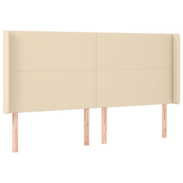 Boxspringbett mit Matratze Creme 180x200 cm Stoff
