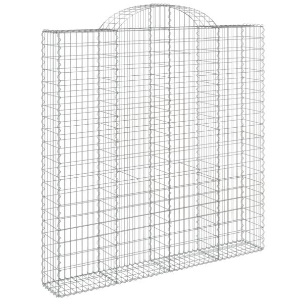 ARDEBO.de - Gabionen mit Hochbogen 5 Stk. 200x30x200/220cm Verzinktes Eisen