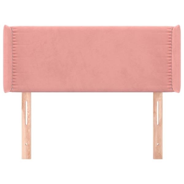 Kopfteil mit Ohren Rosa 103x16x78/88 cm Samt