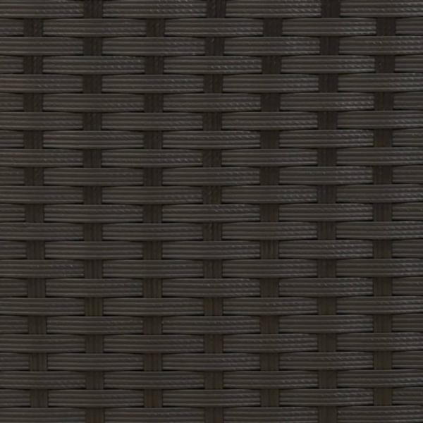Doppel-Sonnenliege mit Dach und Auflagen Schwarz Poly Rattan