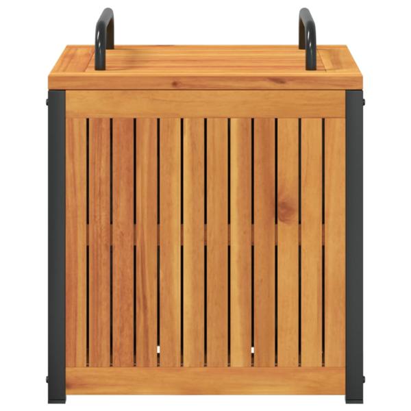 Gartenbox 45x45x45/53 cm Massivholz Akazie und Stahl