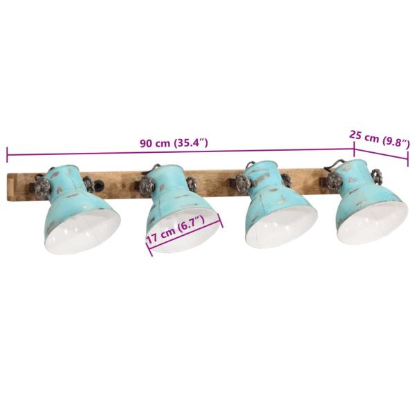 ARDEBO.de - Wandleuchte 25 W Blau 90x25 cm E27