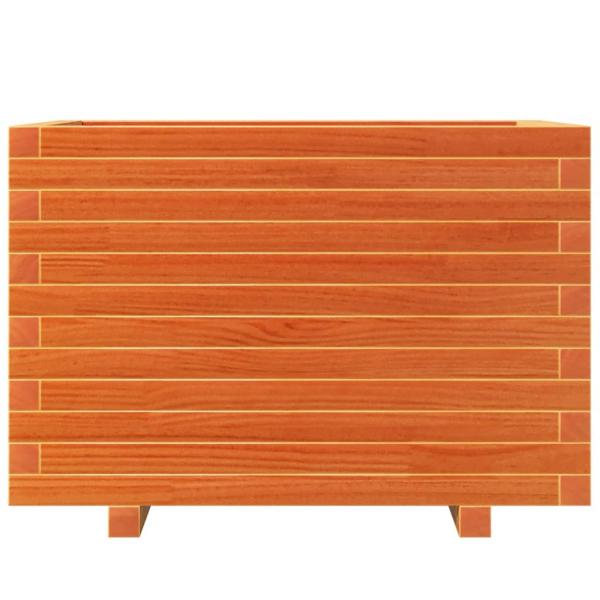 Pflanzkübel Wachsbraun 70x40x49,5 cm Massivholz Kiefer