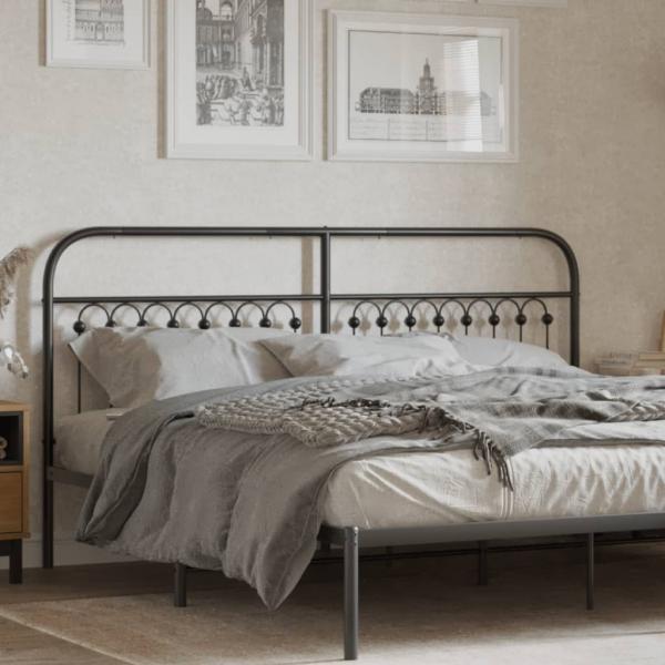 ARDEBO.de - Kopfteil Metall Schwarz 180 cm