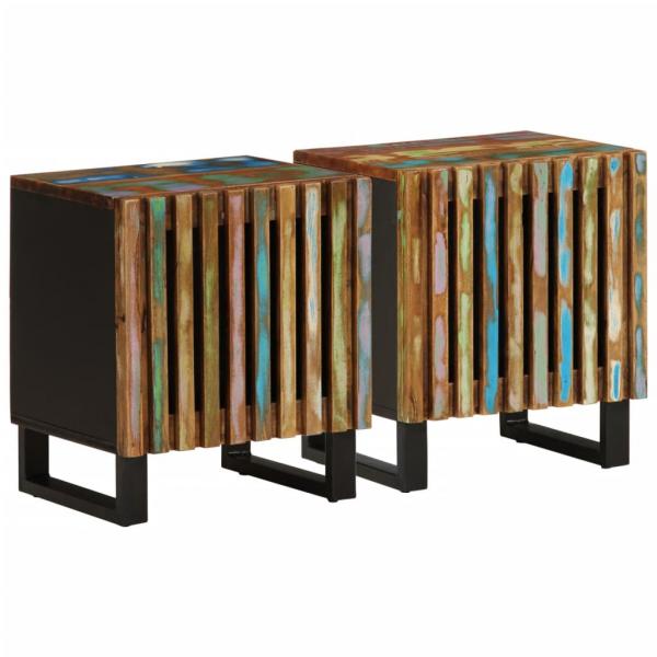 ARDEBO.de - Nachttische 2 Stk. 40x34x46 cm Altholz Massiv