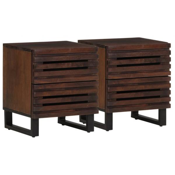 ARDEBO.de - Nachttische 2 Stk. 40x34x46 cm Massivholz Mango