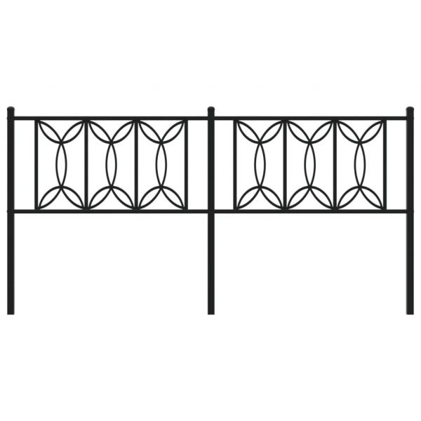 Kopfteil Metall Schwarz 180 cm