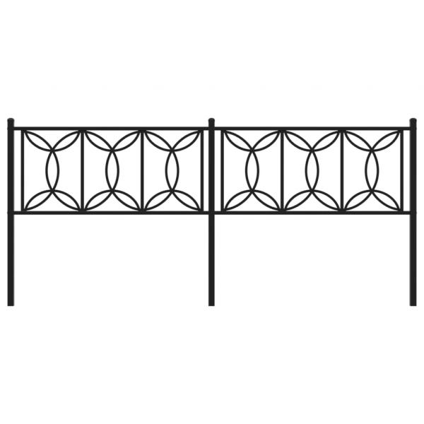 Kopfteil Metall Schwarz 200 cm