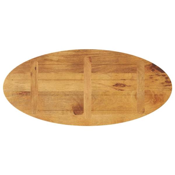 ARDEBO.de - Tischplatte 140x50x3,8 cm Oval Massivholz Mango