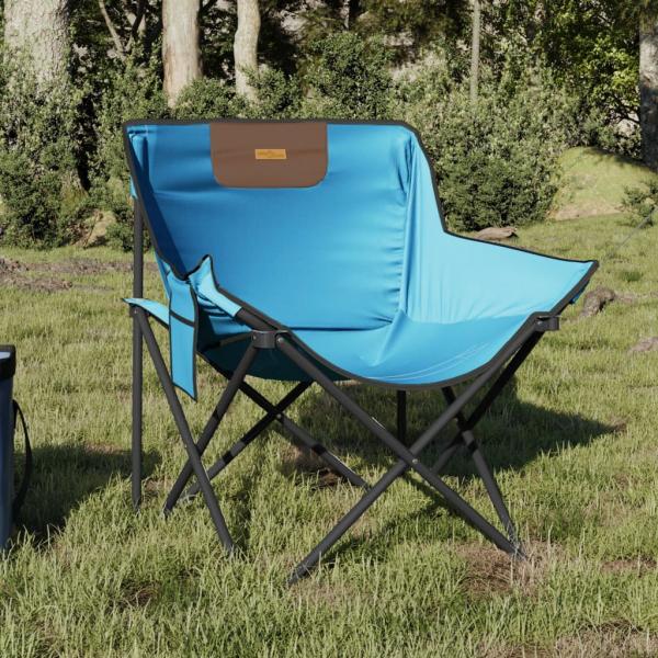 ARDEBO.de - Campingstühle 2 Stk. mit Tasche Klappbar Hellblau