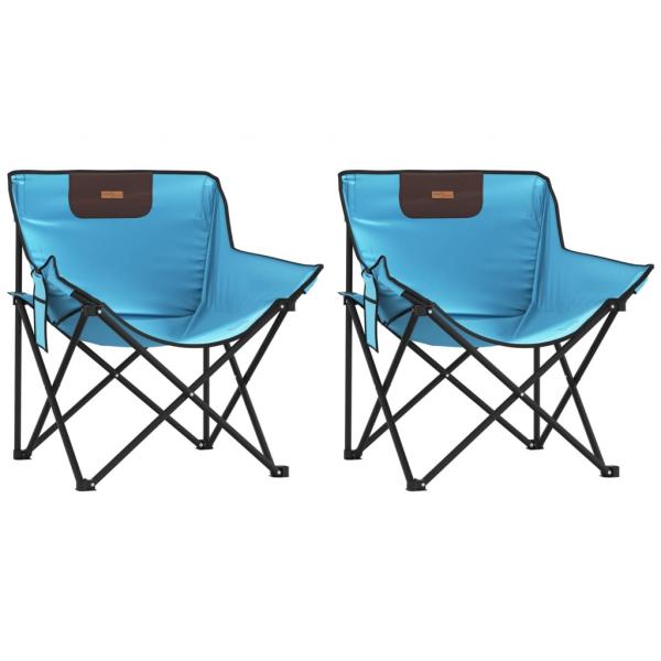 Campingstühle 2 Stk. mit Tasche Klappbar Hellblau