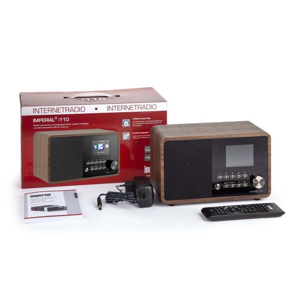 i110 WLAN-Internet-Radio mit Media-Player-Funktion Holzoptik