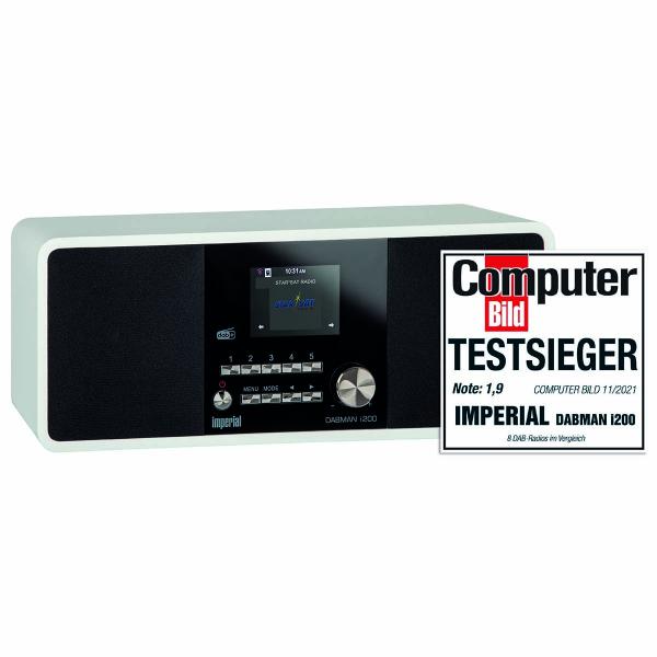 ARDEBO.de - DABMAN i200 Multifunktionales Stereo-Radio DAB+ / FM / Internet Weiß