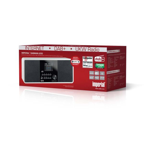 DABMAN i200 Multifunktionales Stereo-Radio DAB+ / FM / Internet Weiß
