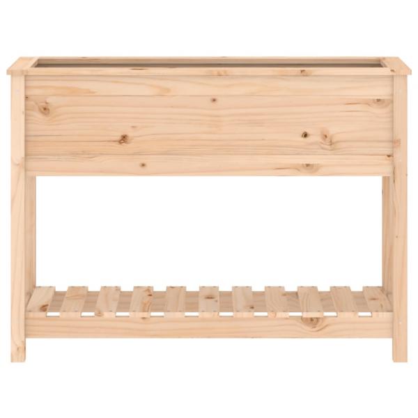 Pflanzkübel mit Ablage 111,5x34,5x81 cm Massivholz Kiefer
