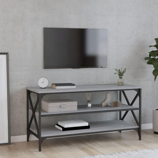 ARDEBO.de - TV-Schrank Grau Sonoma 100x40x50 cm Holzwerkstoff
