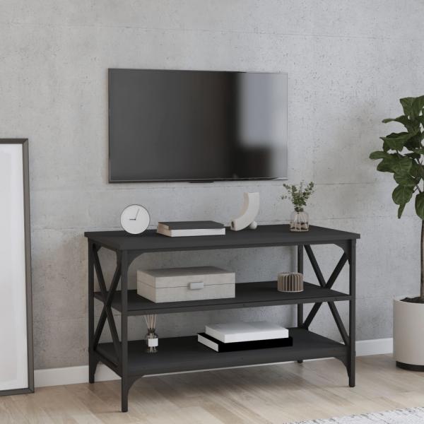 ARDEBO.de - TV-Schrank Schwarz 80x40x50 cm Holzwerkstoff