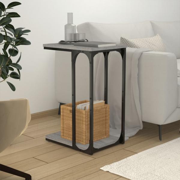ARDEBO.de - Beistelltisch Grau Sonoma 40x30x60 cm Holzwerkstoff
