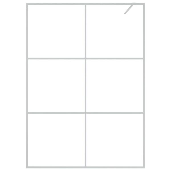 Duschwand für Begehbare Dusche Silbern 140x195 cm ESG-Klarglas