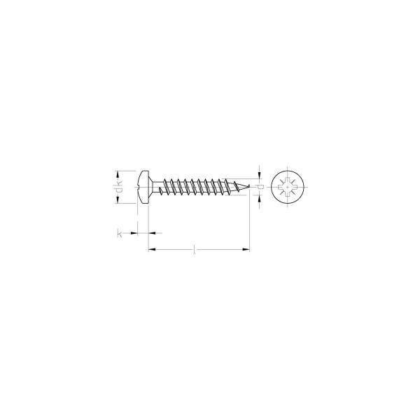 Joseph Dresselhaus 1135021504,550 JD-79 Spanplattenschrauben, Pan Head Z, verzinkt, 4,5x50mm