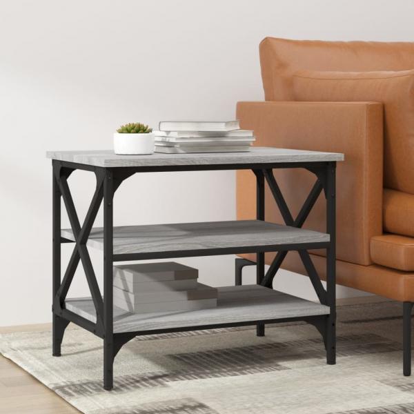 ARDEBO.de - Beistelltisch Grau Sonoma 55x38x45 cm Holzwerkstoff