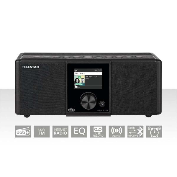 ARDEBO.de - DIRA S21i+ EWF Multifunktionales Stereo-Radio DAB+ / FM / Internet / Bluetooth Schwarz