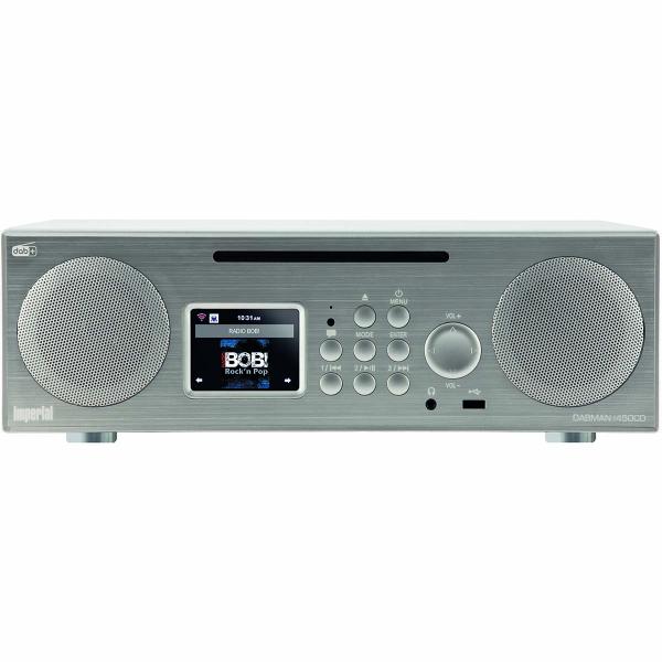 DABMAN i450 CD Multifunktions-Stereo-Radio DAB+ / FM / Internet / Bluetooth Weiß-Silber