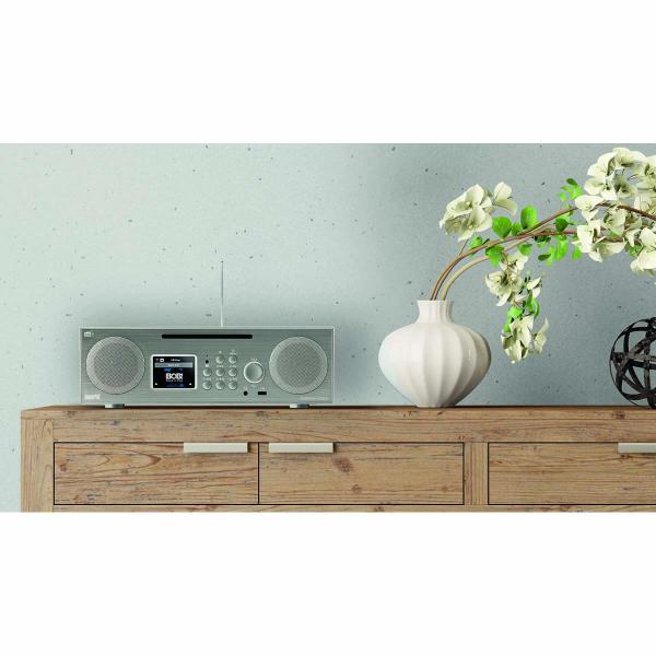 DABMAN i450 CD Multifunktions-Stereo-Radio DAB+ / FM / Internet / Bluetooth Weiß-Silber