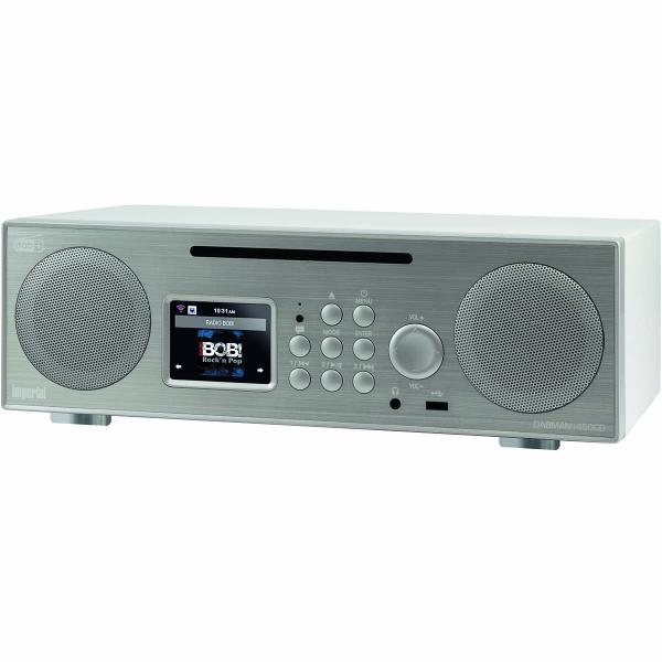 DABMAN i450 CD Multifunktions-Stereo-Radio DAB+ / FM / Internet / Bluetooth Weiß-Silber