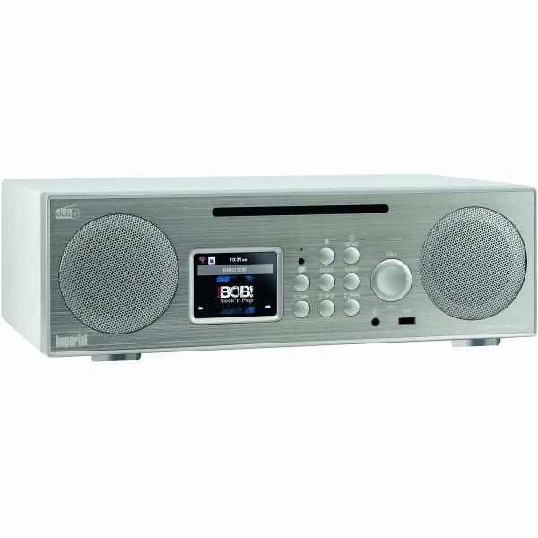 DABMAN i450 CD Multifunktions-Stereo-Radio DAB+ / FM / Internet / Bluetooth Weiß-Silber