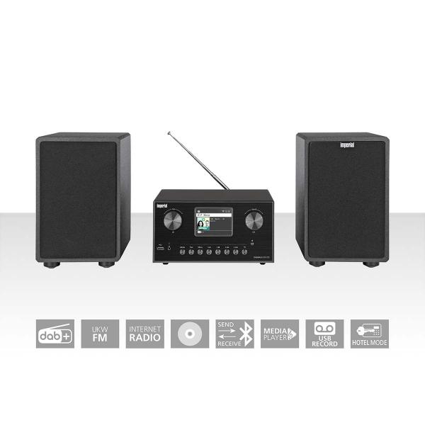 ARDEBO.de - DABMAN i310 CD Hybrid Mikro-HiFi-System DAB+ / FM / Internet / Bluetooth Schwarz