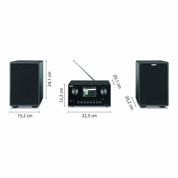 DABMAN i310 CD Hybrid Mikro-HiFi-System DAB+ / FM / Internet / Bluetooth Schwarz