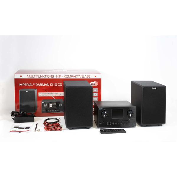 DABMAN i310 CD Hybrid Mikro-HiFi-System DAB+ / FM / Internet / Bluetooth Schwarz