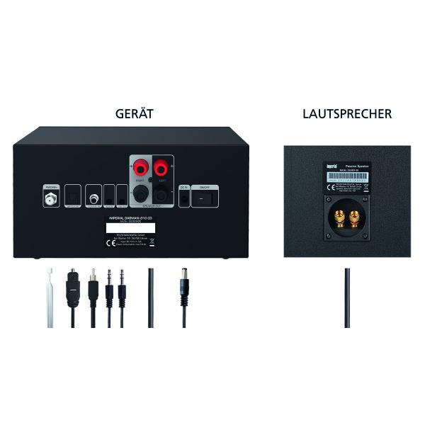 DABMAN i310 CD Hybrid Mikro-HiFi-System DAB+ / FM / Internet / Bluetooth Schwarz