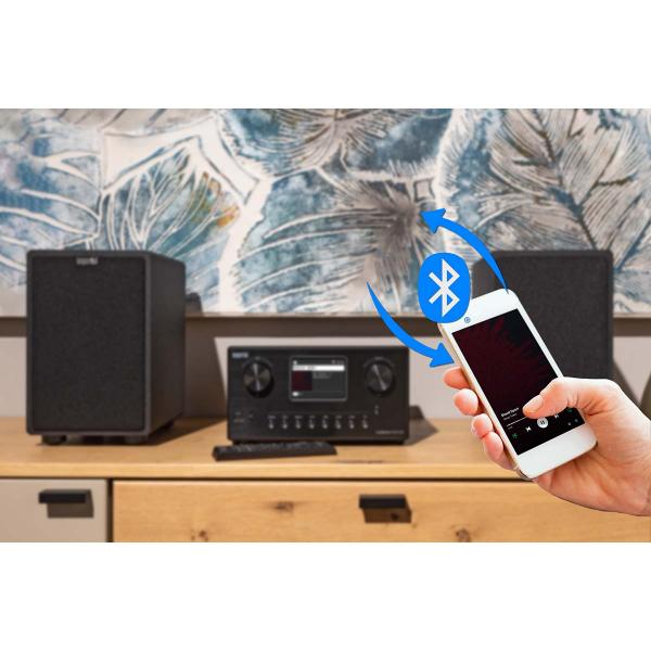 DABMAN i310 CD Hybrid Mikro-HiFi-System DAB+ / FM / Internet / Bluetooth Schwarz