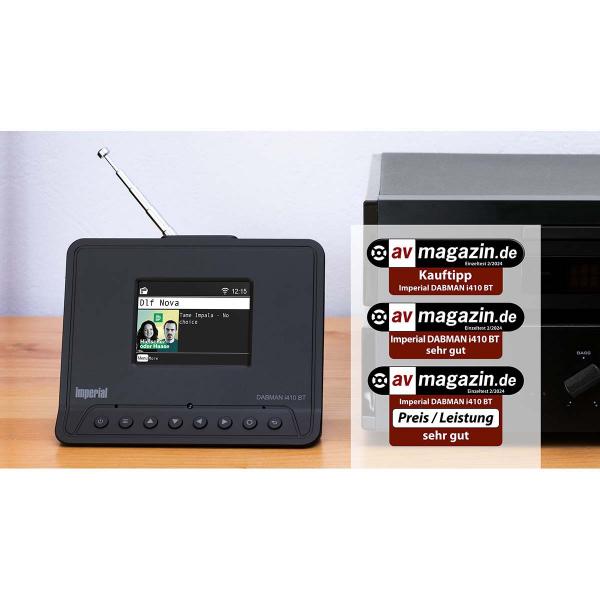 DABMAN i410 BT Kompaktes Hybridradio DAB+ / FM / Internet / Bluetooth Schwarz