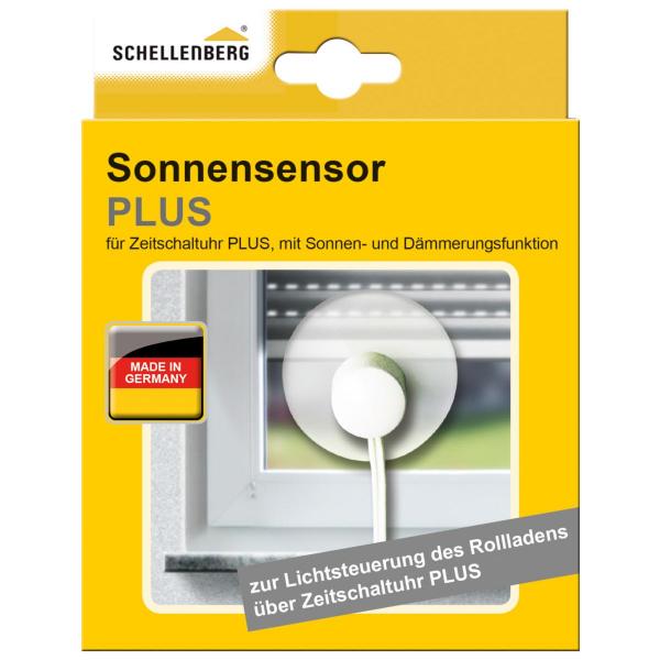 Schellenberg Sonnensensor PLUS für Zeitschaltuhr PLUS, Kabellänge 1,5m, weiß (25573)