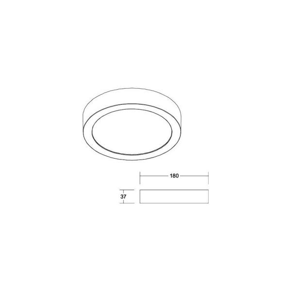 Brumberg FLAT37 LED-Anbaupanel weiß, 1430.0 lm, 3000 K (12245073)