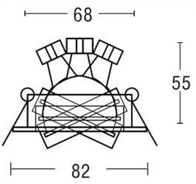 Brumberg TIRREL-R NV-Einbaustrahler, GX5,3/50W, alu matt (0063.25)