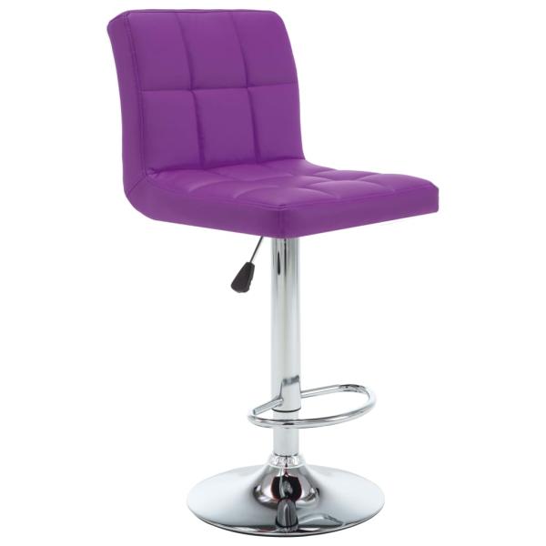 Barhocker 2 Stk. Lila Kunstleder 