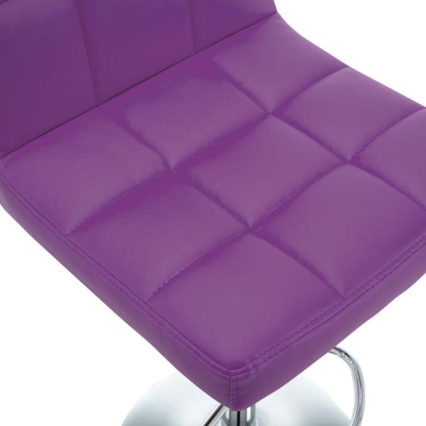 Barhocker 2 Stk. Lila Kunstleder 
