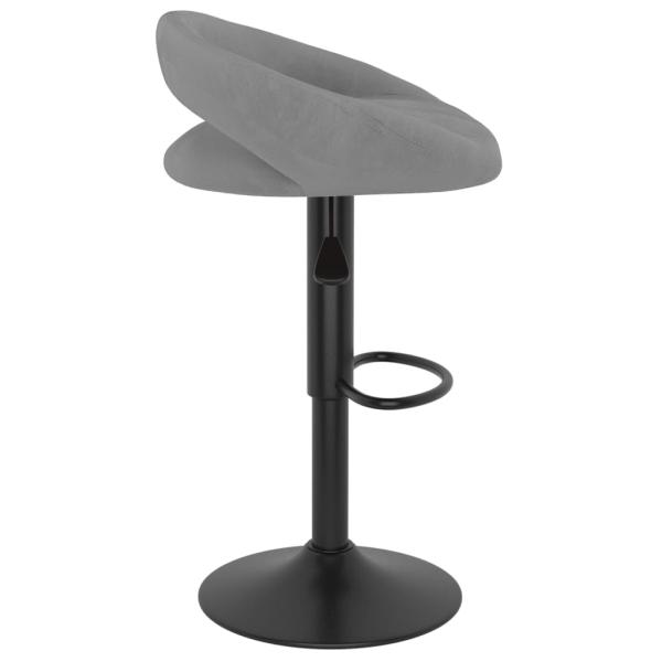 Barhocker 2 Stk. Hellgrau Samt 