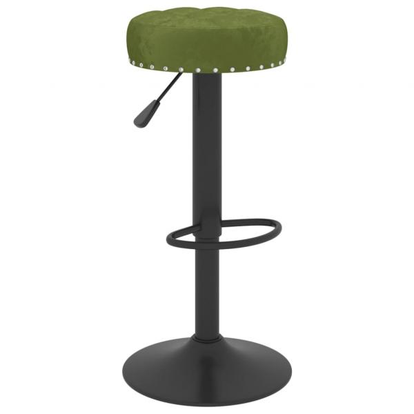 Barhocker 2 Stk. Hellgrün Samt 